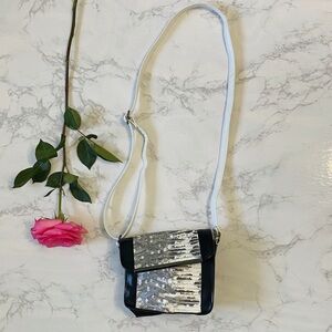 Mossimo snake print mini bag black and white
